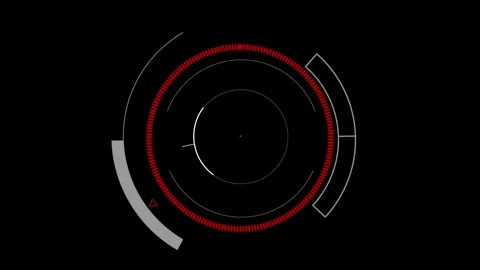 HUD Circle User interface on isolated black background. Target searching Stock Footage 246565627