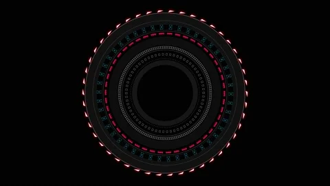 HUD Circles 21 Stock Footage 221299787