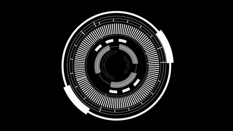 HUD Circles Burst UI Elements-circular Stock Footage 103468819