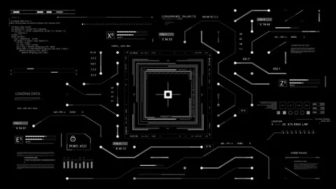 HUD circuit techno background. Data Information Video stock 306592264