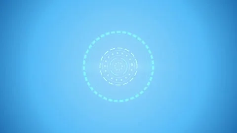 HUD circular UI graphic rotating seamless loop motion background Stock Footage 345075609