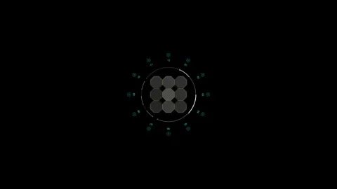 HUD code scanning animation, smartphone QR code scanning, alpha channel Stock Footage 303462549