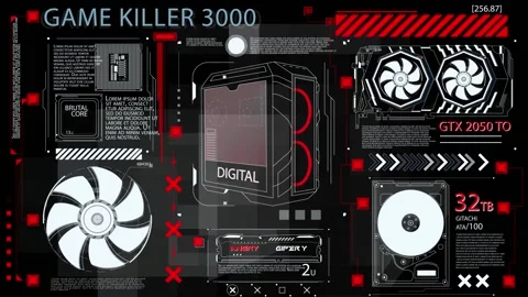 HUD - Complex - Computer Stock Footage 163583905