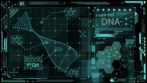 HUD - Complex - DNA Stock Footage 163583990
