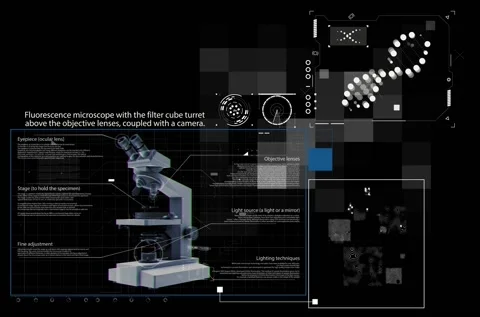 HUD - Complex - Microscope 2 Stock Footage 163585845