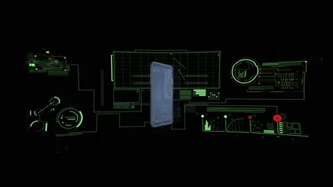 HUD - Complex - Phone Video stock 163586004