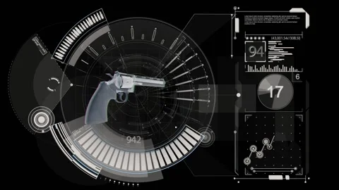 HUD- Complex - Revolver Stock Footage 163586122