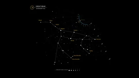HUD constellations Interface Graphic Element, suitable for use in hud Stock Footage 243661593