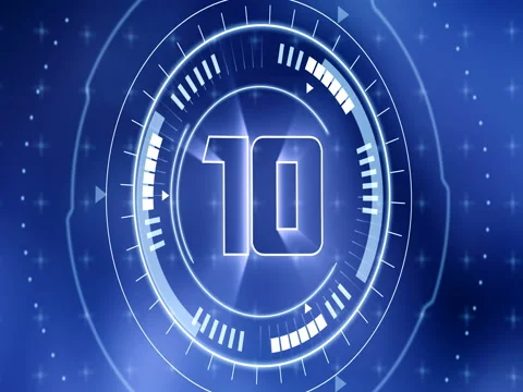 Hud Control Panel Countdown. Futuristic viewfinder. Stock Footage 84685429