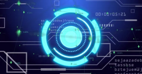 HUD core initializing rotating, pulsing and layering sliding data overlays 스톡 동영상 311226028
