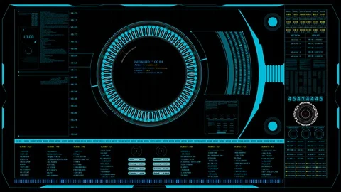 HUD. cyber technology background. Stock Footage 111891317