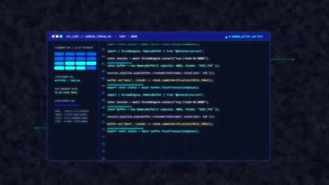 Hud dashboard interface motion graphic loop Stock Footage 346548904