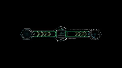 HUD Data Transfer Screen Sci-Fi UI Arrows Interface Animation 動画素材 338385599