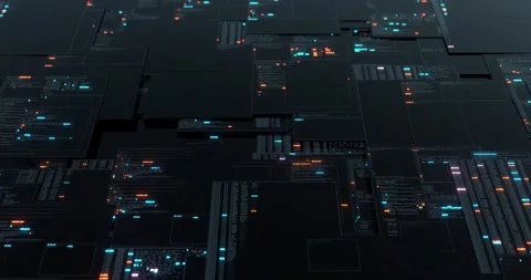 HUD data User Interface. Programming source code abstract background. Stock Footage 140917483