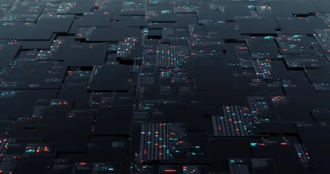 HUD data User Interface. Programming source code abstract background. Stock Footage 140918857