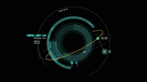HUD data vis 46 Stock Footage 221893122