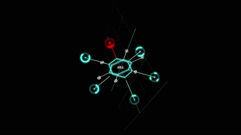 HUD data vis 49 Stock Footage 221893123