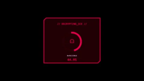 HUD decryption progress animation stock footage Stock Footage 346806128