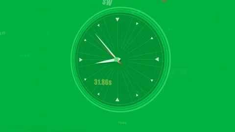 HUD dial on transparent background starting 31 Stock Footage 334118445