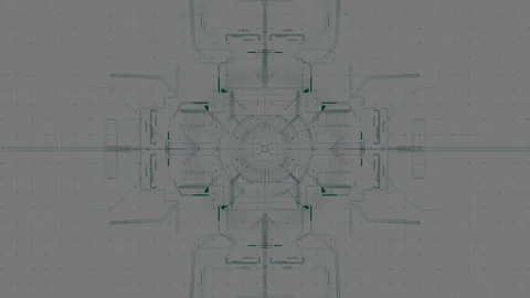 HUD Digital Abstract Background green on gray Video stock 201219264