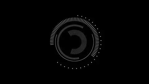 Hud digital circle element. futuristic loading pending screen motion graphic Stock Footage 115617259
