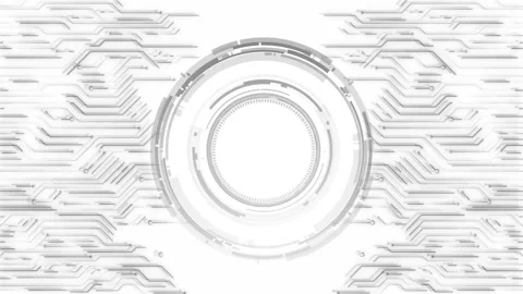 HUD Digital Circuit Interface Background Stock Footage 315411657