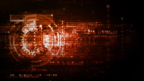 HUD Digital lines, Technology background hi-tech data connection concept. Stock Footage 186395302
