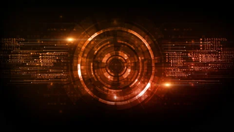 HUD Digital lines, Technology background hi-tech data connection concept. Stock Footage 186402869