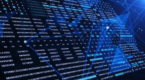 HUD Digital Number Data Sampling Security Simulation Illustration Illustration