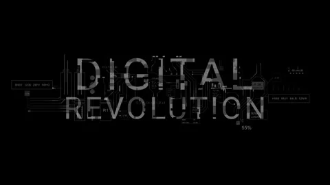 HUD Digital revolution Data Information digital programming code text. Video stock 290940540