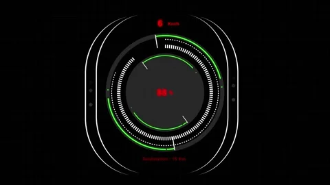 Hud display animation with digital speedometer. Hud display futuristic navi.. Stock Footage 337022197
