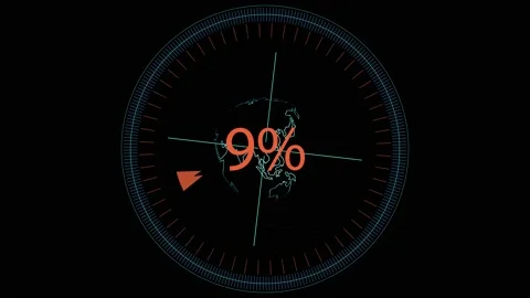 HUD display countdown timer footage Stock Footage 172224886