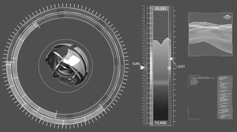 Hud display elements Stock Footage 34037777