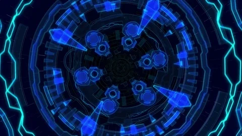 HUD display tunnel Loop Stock-Footage 78702026