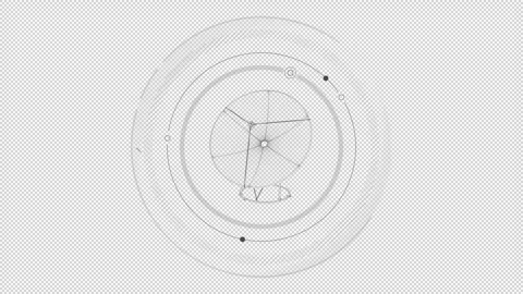 HUD element - animation of 3D virtual satellite dish. Stock Footage 241458080