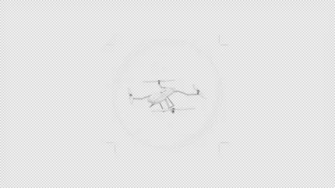 HUD element - animation of 3D virtual drone. Stock Footage 244947267