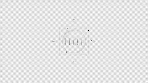 HUD element - animation of 3D virtual server. Stock Footage 244947679