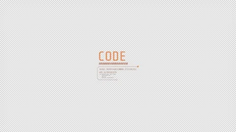 HUD element - animation of abstract code snippet. Stock Footage 242390399