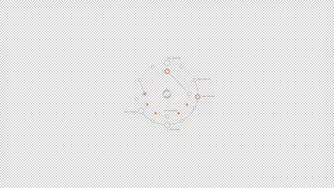 HUD element - animation of abstract navigation infographics. Stock Footage 242390332