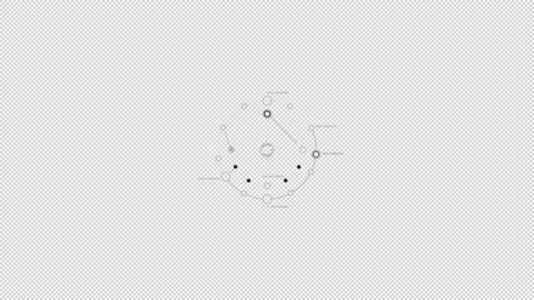 HUD element - animation of abstract navigation infographics. Stock Footage 244959411