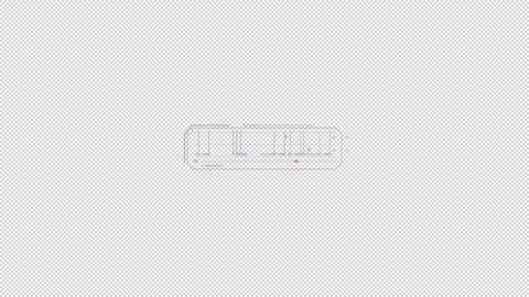 HUD element - animation of box with abstract indicators. Stock Footage 242390104