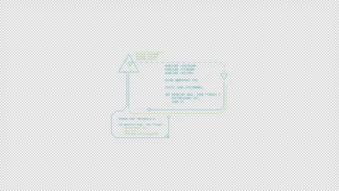 HUD element - animation of the decoding fragment. Video stock 241024316
