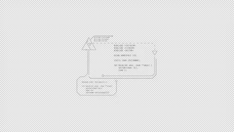 HUD element - animation of the decoding fragment. Video stock 241458908