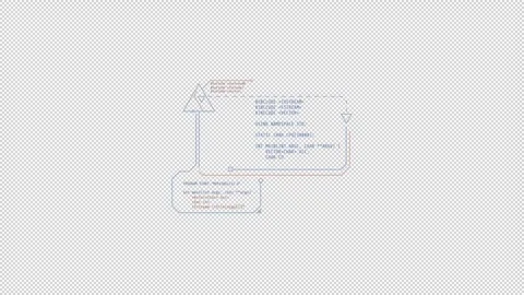 HUD element - animation of the decoding fragment. Stock Footage 242390356