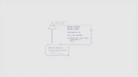HUD element - animation of the decoding fragment. Video stock 247416512