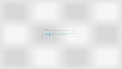 HUD element - animation of a frame with text decoding. Video stock 241503049