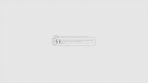 HUD element - animation of a frame with text decoding. Video stock 244959385