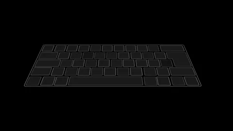 HUD element - animation of HUD virtual keyboard Stock Footage 246565626