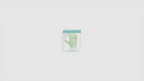 HUD element - animation of human hand scanning. Stock Footage 241021150