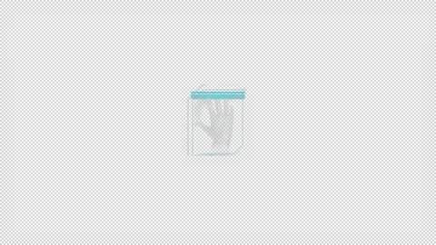 HUD element - animation of human hand scanning. Stock Footage 241460819